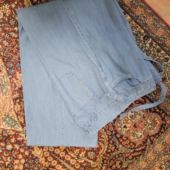 NWT J Jill Lightweight Denim Cargo Wide Leg Pants 12 - Picture 5 of 5